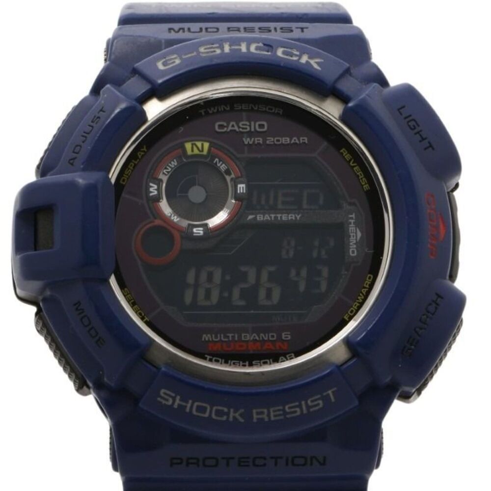 CASIO G-SHOCK Master of G Men in Navy Mudman GW-9300NV-2JF Watch, Black/Navy,...